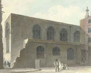 The Guildhall chapel at the time of its demolition