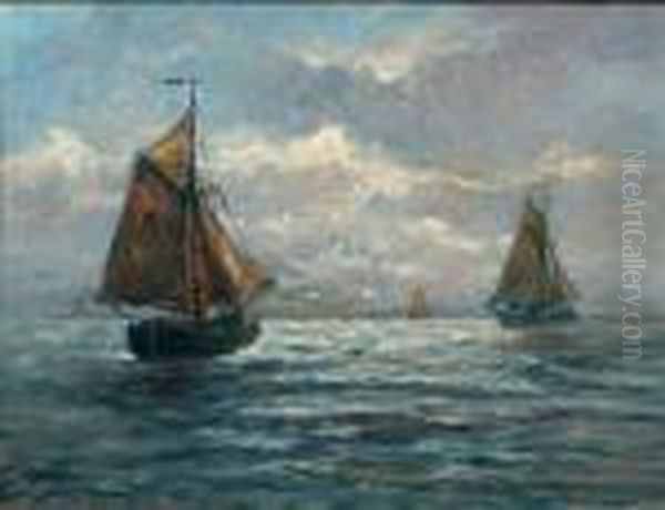 Vissersboten Op Zee - view 1