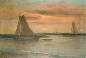 Zonsondergang Op De Schelde