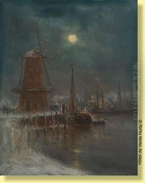 Lever De Lune Sur Le Moulin - view 1