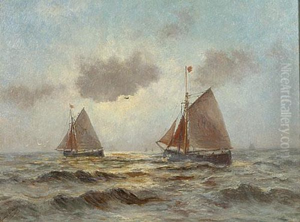 Zeilbootjes Op Zee. - view 1