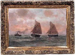 Bateaux De Peche En Mer