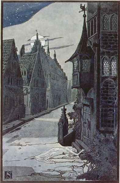 The Plague of Guebwiller in 1348, from The Legends of Alsace by Georges Spetz, 1905 - view 1
