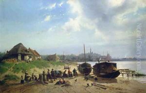 View of the Dutch Coast by Johan Gerard Smits