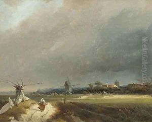 A view of Dalfsen by Johan Gerard Smits