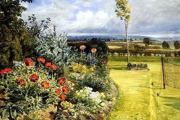 A Garden Border by a Tennis Court - view 1