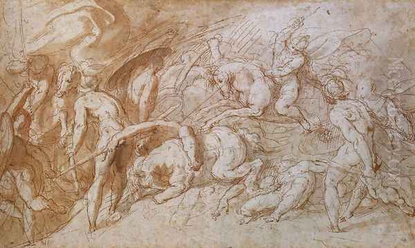 Nude Soldiers Fighting c. 1570 - view 1