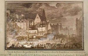 View of the Presbytery and Eglise des Saints-Innocents During Demolition, 1787