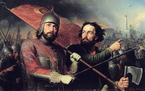 The National Uprising of Kuzma Minin d.1616 and Count Dmitry Pozharsky 1578-1642 1850 - view 1