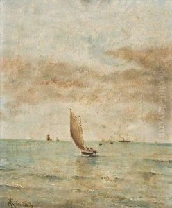 Voilier Par Mer Calme by Aime Stevens