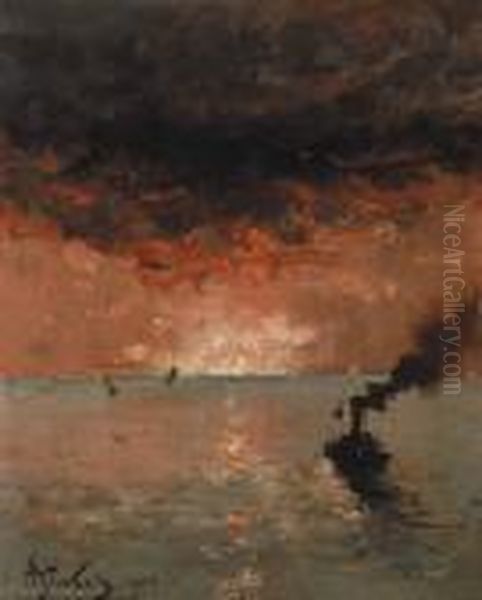 Marine Soleilcouchant (1890) - view 1