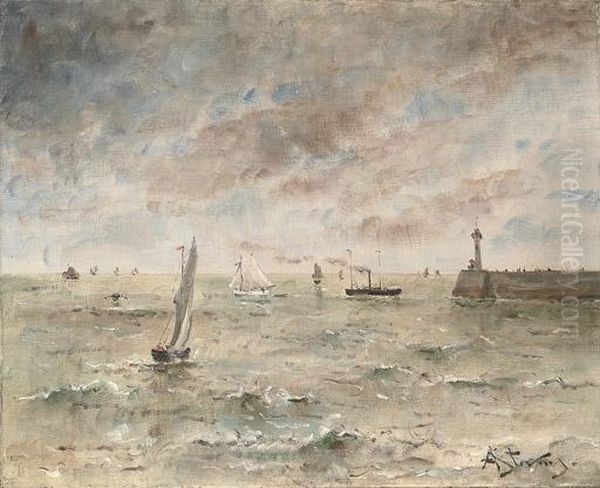 Vessels Off The Harbour Wall - view 1