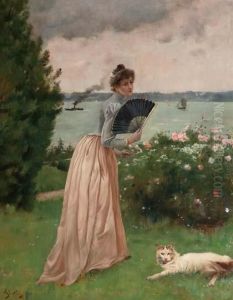 La Dame A L'eventail by Aime Stevens