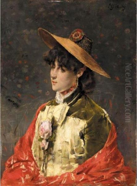 Femme Au Chapeau De Pail - view 1