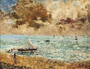 Sailing Vessels Off The Seashore