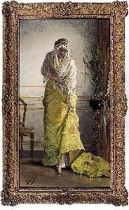 Elegante A La Robe Jaune by Aime Stevens