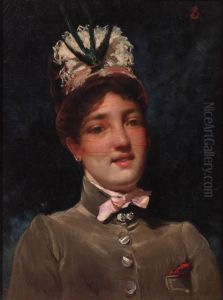 Jeune Femme Au Chapeau L'oiseau Bleu