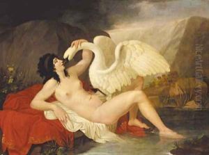 Leda and the swan 3 by French School