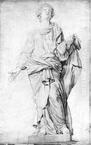 The statue of Saint Cecilia at Rouen Cathedral, after Clodion by French School