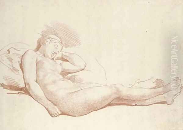 A sleeping female nude - view 1