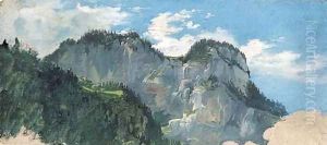 A view in the Dolomites, Italy by French School