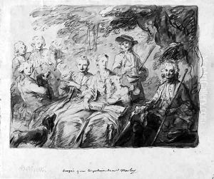 Study for a portrait of Monsieur Morlay and his family