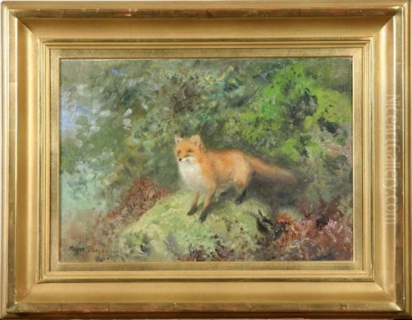 Rav I Gronska Olja Pa Duk, Signerad Och Daterad 1934, 36x52 - view 1