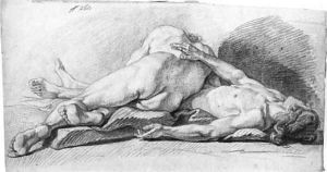 Two reclining nudes