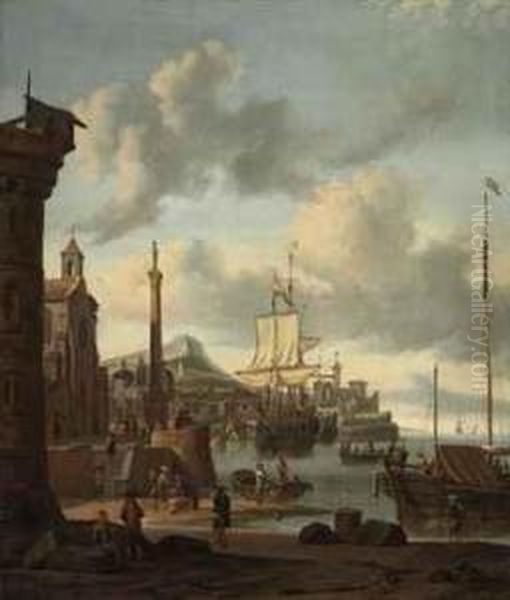 A Capriccio Of A Mediterranean Harbour - view 1