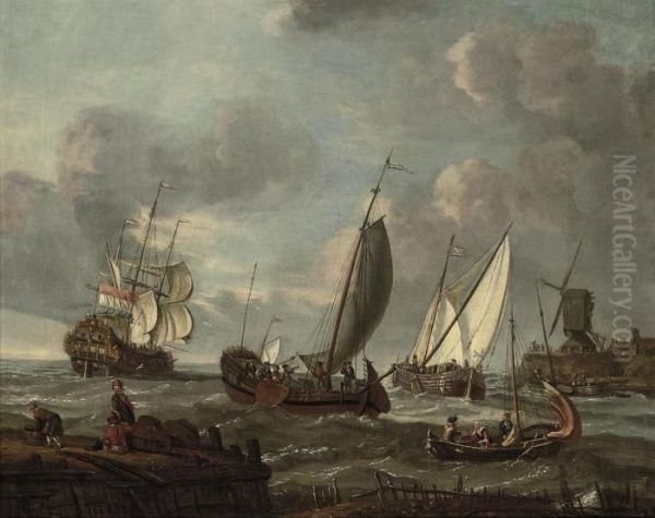 Tsar Peter The Great And His Companions Cruising Off The Dutchcoast In His Boier - view 1