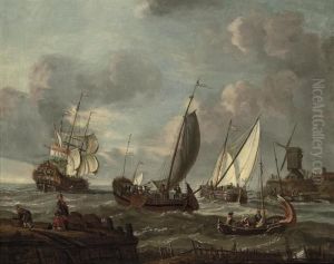Tsar Peter The Great And His Companions Cruising Off The Dutchcoast In His Boier by Abraham Storck