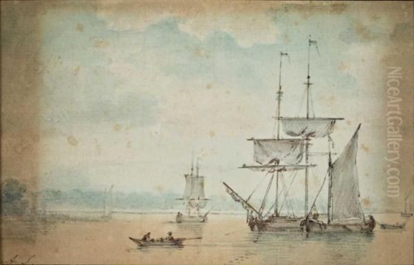 Uferlandschaften Mit Segelschiffen - view 1