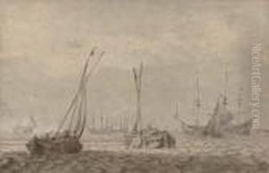 Shipping At Anchor by Abraham Storck