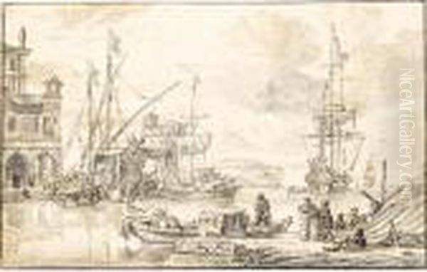 Capriccio Of A Mediterranean Harbour - view 1