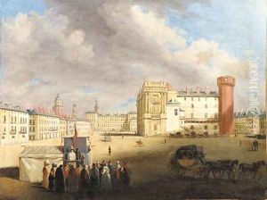 A Pantomime in a French City Square
