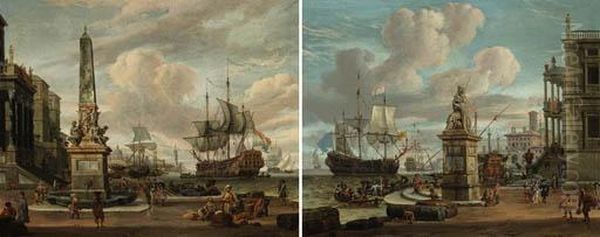 Capricci Of Mediterranean Ports:
 The First With The Monument Of The Four Moors Of Leghorn; The Second 
With A Monument Of Abundance - view 1