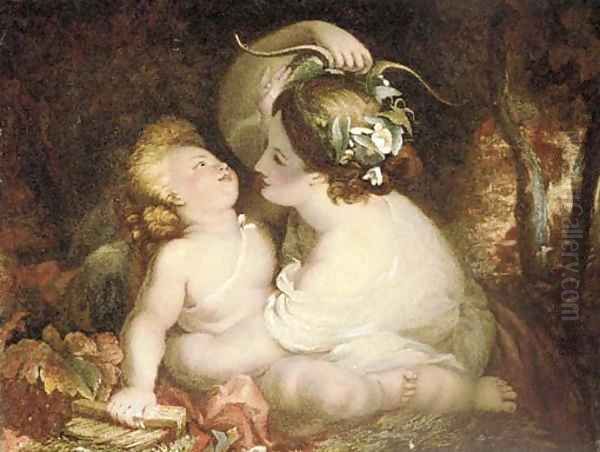 A sybil with a cherub - view 1