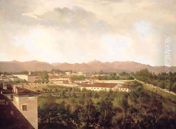 A town at the foot of the Pyrenees - view 1