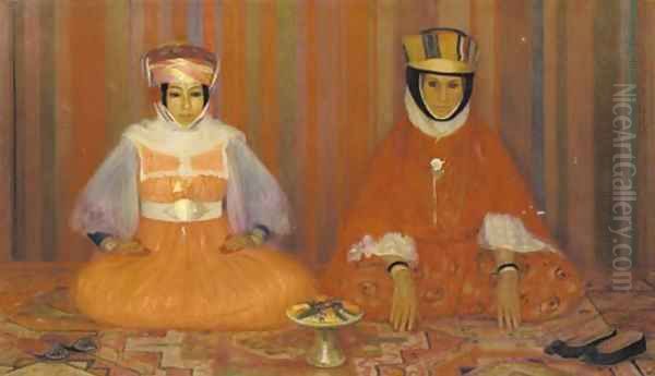 Ottoman women preparing to eat - view 1
