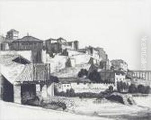 Old Walls And Roman Viaduct, Segovia by William Strang