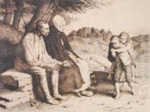 A Peasant Family At A Roadside