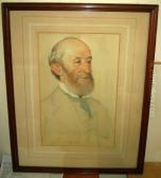 Portrait Of W.h. Gurney Salter, The Bearded Gentleman Wearing Ablue Cravat - view 1