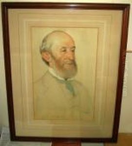 Portrait Of W.h. Gurney Salter, The Bearded Gentleman Wearing Ablue Cravat