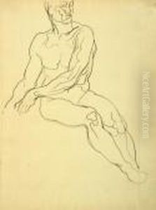 A Set Of Four Sketches Of Oriental Figures, From An Album.