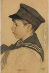 Portraits Of Archie, Marion Service, Edward Service, And A Young Man: Four Works Portraits Of Archie, Marion Service, Edward Service, And A Young Man: Four Works