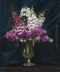Foxgloves And Stocks by Arthur Streeton