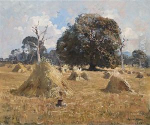 Oat Harvest by Arthur Streeton