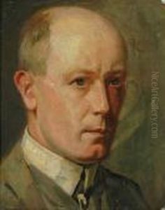 Attributed To Arthur Ernest 
Streeton Sketch Ofscott Oil On Canvas Laid On Board 'this Is A Sketch 
Of Scott Afirst World War Artist By A. Streeton' Inscribed Verso 30 X 24
 Cmprovenance: Private Collection Melbourne by Arthur Streeton