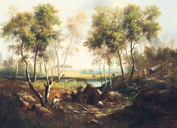 Woodcutters in a Landscape - view 1
