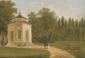 A stroll in the park by French School